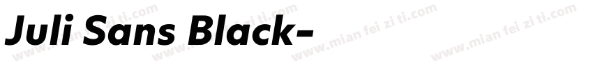 Juli Sans Black字体转换